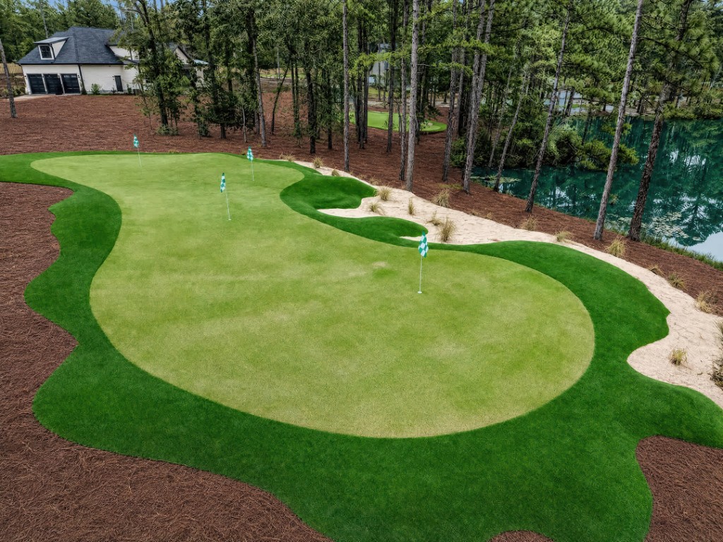 Putting green at The Aviary